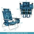 thumbnail image 5 of Patiojoy 2 Pack of Folding Beach Chair Portable Backpacking Chair with Cup Holder Headrest Storage Bag for Outdoor Dark Blue, 5 of 10