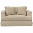 thumbnail image 5 of Sunset Trading Newport Slipcover Only for 52" Wide Chair and A Half with Ottoman | Stain Resistant Performance Fabric | 2 Throw Pillow Covers | Tan, 5 of 5