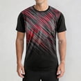 thumbnail image 2 of Zylarhe Mens Tshirts, Athletic Workout Shirt For Wicking Fitness Training Tee With Comfort Stretch Mens Large Shirts Wine XXL, 2 of 3