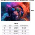 thumbnail image 2 of Monkey Rug & Home Decor-Cool Gorilla Black Area Rugs-Animal Monkey Rug Carpet Durable & Non-Slip Modern Rugs for Living Room Bedroom Man Cave Decorative-B67PP, 2 of 7