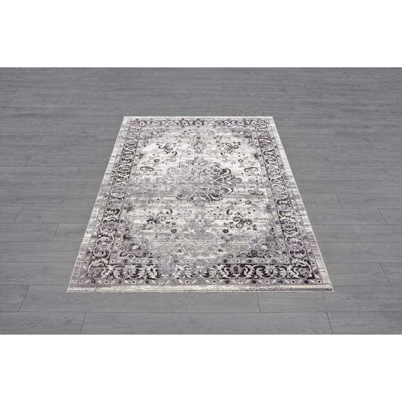 Prague Anthracite Oriental Modern Contemporary Area Rug Tapis Carpet For Living Room Bedroom Kitchen
