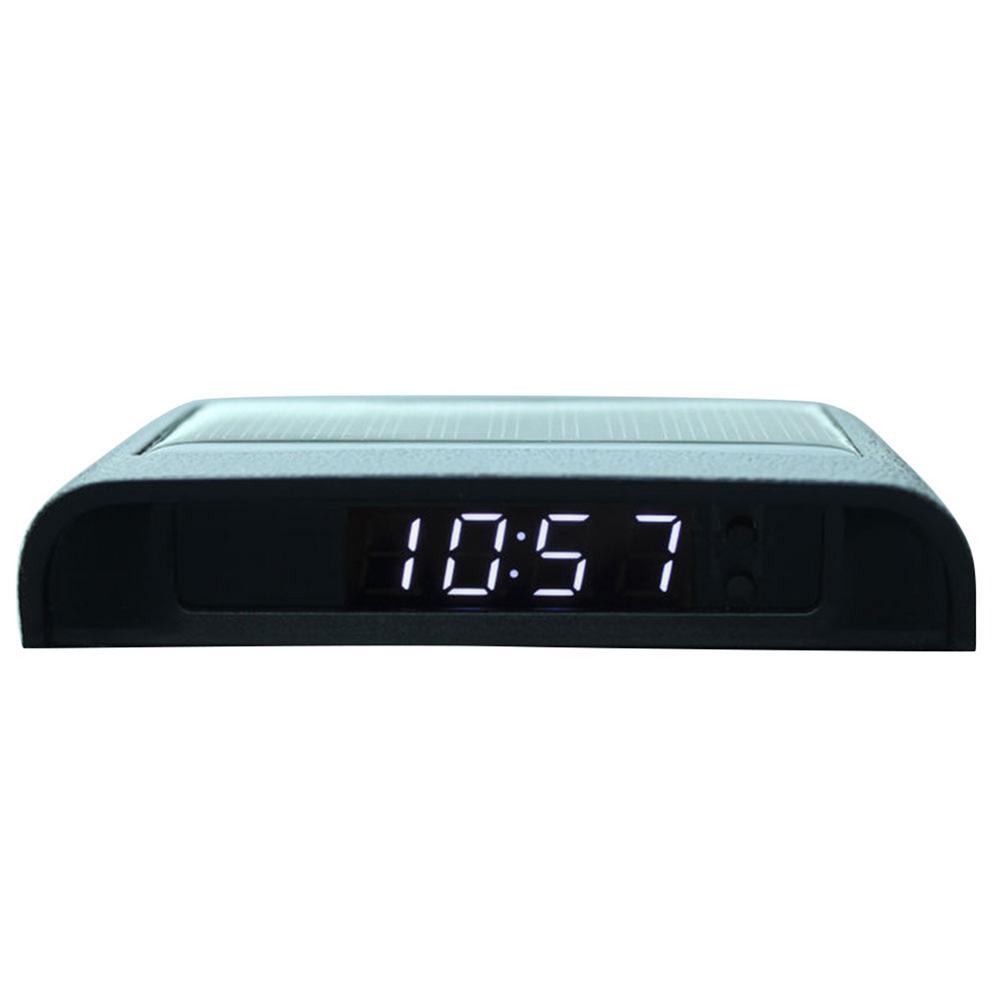 Solar Clock for Car Luminous Car Digital Clocks Vehicle Adhesive Clock Watch for Automobile