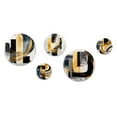 thumbnail image 2 of Designart "Glamorous Art Deco Abstraction I" Modern Transitional Metal Wall Art Set of 5 Piece, 2 of 5