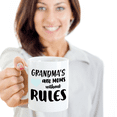 thumbnail image 2 of GRANDMA'S are MOMS without Rules Coffee Mug - White Porcelain Coffee Cup,Premium 11 oz White coffee cup, 2 of 7