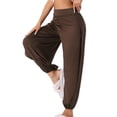 thumbnail image 1 of Pantalones Harem de Yoga para Mujeres INSPIRE CHIC con Abertura Lateral, Joggers, Cubierta de Playa Deportiva, Pantalones de Entrenamiento, S Café, 1 of 5