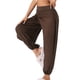thumbnail image 1 of Pantalones Harem de Yoga para Mujeres INSPIRE CHIC con Abertura Lateral, Joggers, Cubierta de Playa Deportiva, Pantalones de Entrenamiento, S Café, 1 of 5