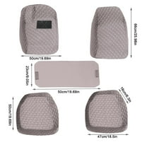 Leadwolf Car Floor Mats for Volkswagen for Beetle(Pre-1980) Full Coverage Auto Floor Mats All Weather Luxury Floor Liners Gray 5PCS