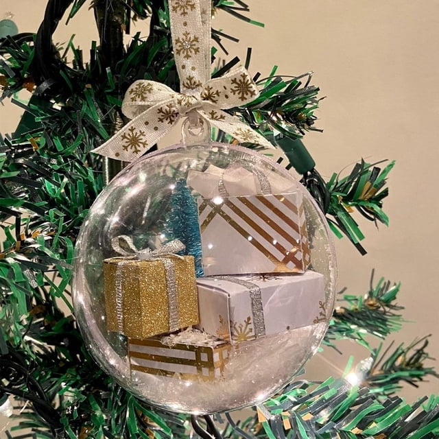 Adornos divertidos en forma de mini paquetes, adornos navideños divertidos en forma de bola, adornos navideños en miniatura, adornos divertidos - Adornos en forma de mini paquetes, adornos navideños e