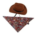 thumbnail image 1 of Sombrero de Vaquero para Mascotas Accesorio para Fotos Gorras Occidentales Divertidas Universal Accesorios para Perros Y Gatos con Correa Elást Vino M Sunnimix Sombrero de vaquero, 1 of 8