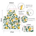 thumbnail image 7 of Yellow Lemon Fruit Flowers White Pattern Apron-Garden Aprons for Women with Pockets-Cotton Linen Waterproof Kitchen Cooking Gardening Aprons Adjustable for Kitchen,Cooking,BBQ and Salon 33x27 Inch, 7 of 7
