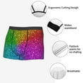 thumbnail image 3 of Honeii Colorful Glitter Men's Underwear Boxer Briefs Pack, ComfortSoft Boxer Brief for Men, Moisture-Wicking Breathable-Medium, 3 of 5
