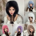 thumbnail image 2 of harmtty Lei Feng Hat Solid Color Imitation Fox Fur Skiing Hat Autumn Winter Women Warm Hat Outdoor Activities Accessories, 2 of 8