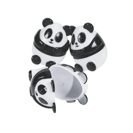 Panda Shaped Molded Easter Eggs - Party Supplies - 12 Pieces