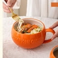 thumbnail image 6 of RXIRUCGD Thanksgiving Day Cute Ceramic Pumpkin Tableware Household Pumpkin Bowl With Lid Microwaveable Halloween Pumpkin Bowl, 6 of 6