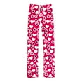 thumbnail image 4 of BLVB Unisex Mens Womens Cute Heart Print Pj Pants Valentine's Day Holiday Lounge Pajamas Bottoms Elastic Waist Sleep Pajama Pants, 4 of 5