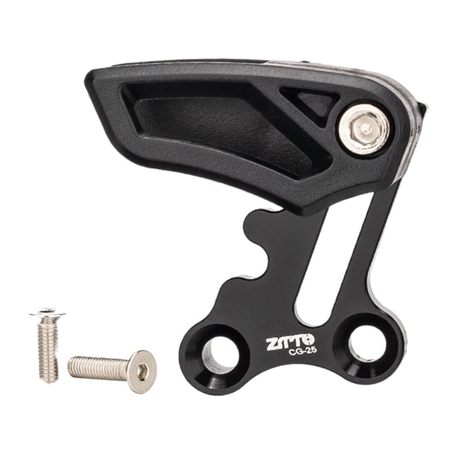 Guía de cadena de bicicleta, Guía de cadena de bicicleta ajustable, Protector de cadena de piñón de un solo disco, Protector de plato, Estabilizador d negro