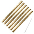 thumbnail image 1 of Pajitas para batidos de acero inoxidable, pajitas anchas de metal reutilizables para batidos, batidos, bebidas, juego de 6, 1 of 5