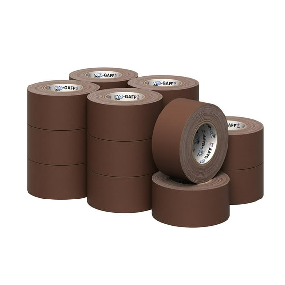 3" Pro Gaff Gaffers Tape 55 yards length brown matte. Premium Heavy-Duty Gaffers Tape trusted by professional Gaffers. Made in the USA. Holds Tight, Easy to remove. (Pack of 16)