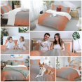 thumbnail image 5 of 3 Piece Orange Gray Ombre Duvet Cover Set Queen Size, Microfiber Comforter/Quilt Cover with Corner Ties and 2 Pillowcases, Modern Gradient Abstract Art All Season Soft Bedding with Zipper Closure, 5 of 8