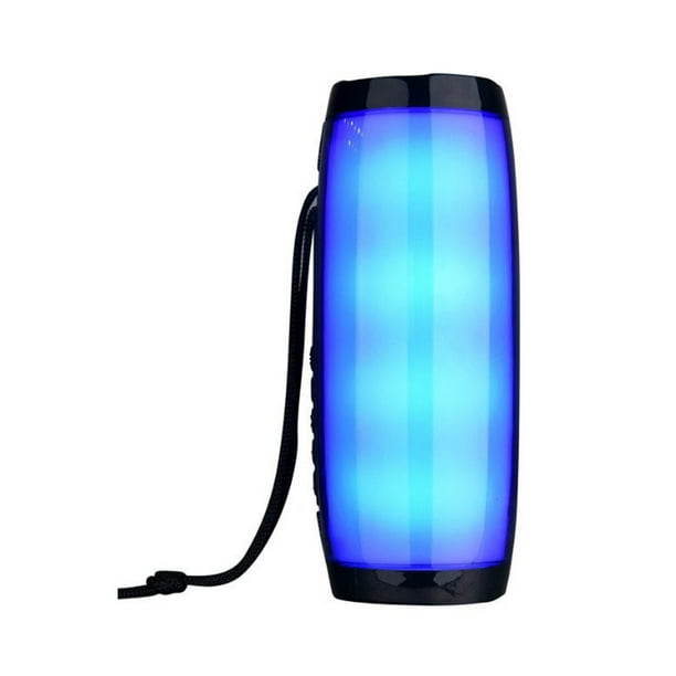 Bsvklp Caja Música LED Altavoz Compatible Con A Prueba para Tarjeta TF (negro)