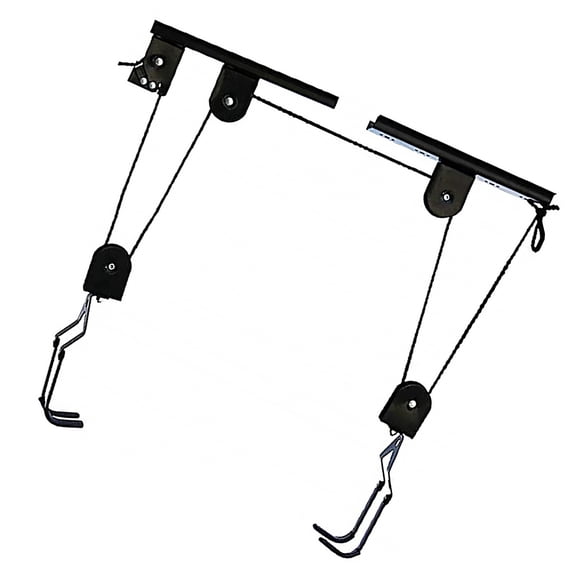 OUNONA Bike Hoist Steel Black Indoor Storage Safe Locking Mechanism Space Saver