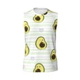 thumbnail image 6 of Lsque Avocado of a Hear Print Men's Cotton Blend Sleeveless Muscle Shirts (S-3XL)- Moisture Wicking, Odor Protection, UPF 30+,Medium, 6 of 8