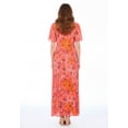 thumbnail image 3 of Roaman's Women's Plus Size Petite Plus Size Hand Crinkled Flutter-Sleeve Maxi Dress, 3 of 4