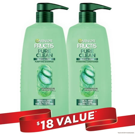 Garnier Fructis Pure Clean Shampoo and Conditioner, for Adults, All Hair Types, Holiday Beauty Gift Set