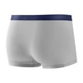 thumbnail image 4 of Mens Underwear Boxer Briefs Casual Solid Color Mid Waisted Stretchy Slim-Fit Breathable Athletic Workout Support Boxers, 4 of 8