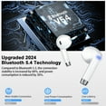 thumbnail image 3 of Wireless Earbuds Bluetooth Noise Cancelling for iPhone Android with  4 ENC Mic, Dual LED Display, 50H Playtime IPX7 Waterproof In Ear Headphones, White, 3 of 8