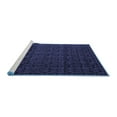 thumbnail image 2 of Ahgly Company Machine Washable Indoor Rectangle Abstract Blue Modern Area Rugs, 2' x 5', 2 of 4