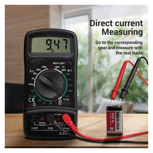 XL830L Multimeter LCD Digital Display High Precision Portable Multimeter AC DC Backlight Multifunctional Electrical Instrument ,High Efficiency
