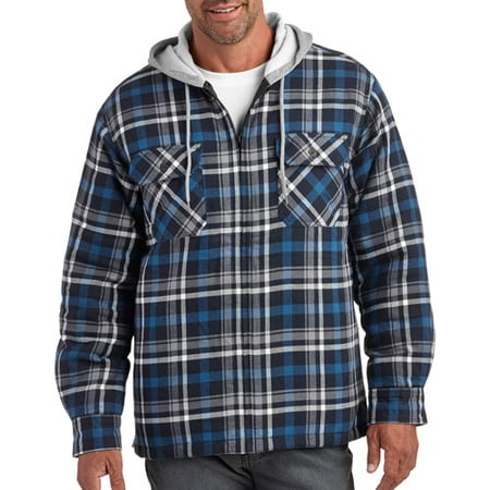 Faded Glory Hooded Flannel Shirt Jacket - Walmart.com