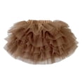 thumbnail image 4 of Zanarzt Newborn Baby Tutu Baby Girl Tutu Skirt Toddler Girls Tulle Bloomers First Birthday Cake Smash Outfits Brown,5-6 Years, 4 of 8