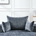 thumbnail image 4 of 55''l Chenille Sponge Chair For Bedroom, No Assembly, Fluffy Modern Sleeper, Projection Room Living Pillow, Grey Foam Assembly Needed, Lounge,, 4 of 6