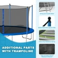 thumbnail image 3 of Aukfa 14FT Trampoline with Enclosure Net for Kids Adults, Outdoor Trampoline with Basketball Hoop for Backyard, Blue, 3 of 8