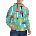 thumbnail image 2 of Honeii Mushrooms Pattern Mens Hoodies Men's Loose Sleeve Sweatshirt,Pullover Hooded Sweatshirt for Men,Essentials Hoodie-Large, 2 of 7