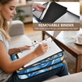 thumbnail image 5 of Haosy Accordion File Organizer Zipper Binder 500 Sheet 6-Tab Expanding File Folder Multi-Pocket 1.2 Inch 3 Ring Fantastic Shells on Sea, 5 of 7