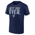 thumbnail image 2 of Men's Navy Sporting Kansas City Best Dad Ever Father's Day T-Shirt, 2 of 3