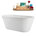 thumbnail image 4 of 59" Streamline NB5220WH Soaking Freestanding Tub and Tray With Internal Drain in Glossy White, 4 of 7
