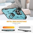 thumbnail image 6 of For iPhone 16 Pro Case Rugged, With Grip Ring Holder Rotating Kickstand Easy to Hand Compatile with Car Mount Anti-Scratch Heavy Duty Protective Phone Case for Apple iPhone 16 Pro, Lightblue, 6 of 8