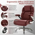 thumbnail image 3 of Big and Tall Office Chair 700lbs - Adjustable Headrest&Lumbar Support, 3D Flip Arms, Large Wheels &Heavy Duty Metal Base, Ergonomic High Back Computer Chair Desk Chair, Thick Padded Extra Wide Seat, 3 of 9