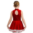 thumbnail image 2 of Doomiva Kids Girls Christmas Dance Dress Xmas Gingerbread Man Roleplay Dress Up Ballet Velvet Dance Tutu Dress Party Red 14, 2 of 7