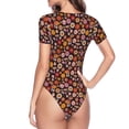 thumbnail image 4 of Naloa 70s Groovy Hippie Retro Women's Short-Sleeved Onesie, One-Piece Swimsuit for Parties, dates, clubs - Large, 4 of 9