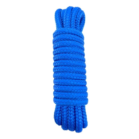 ISURE Marine Grade 2PCS Double Braided Blue Nylon Docking Mooring Boat Rope 3/8’’*25ft for Ships Yachts Fitting