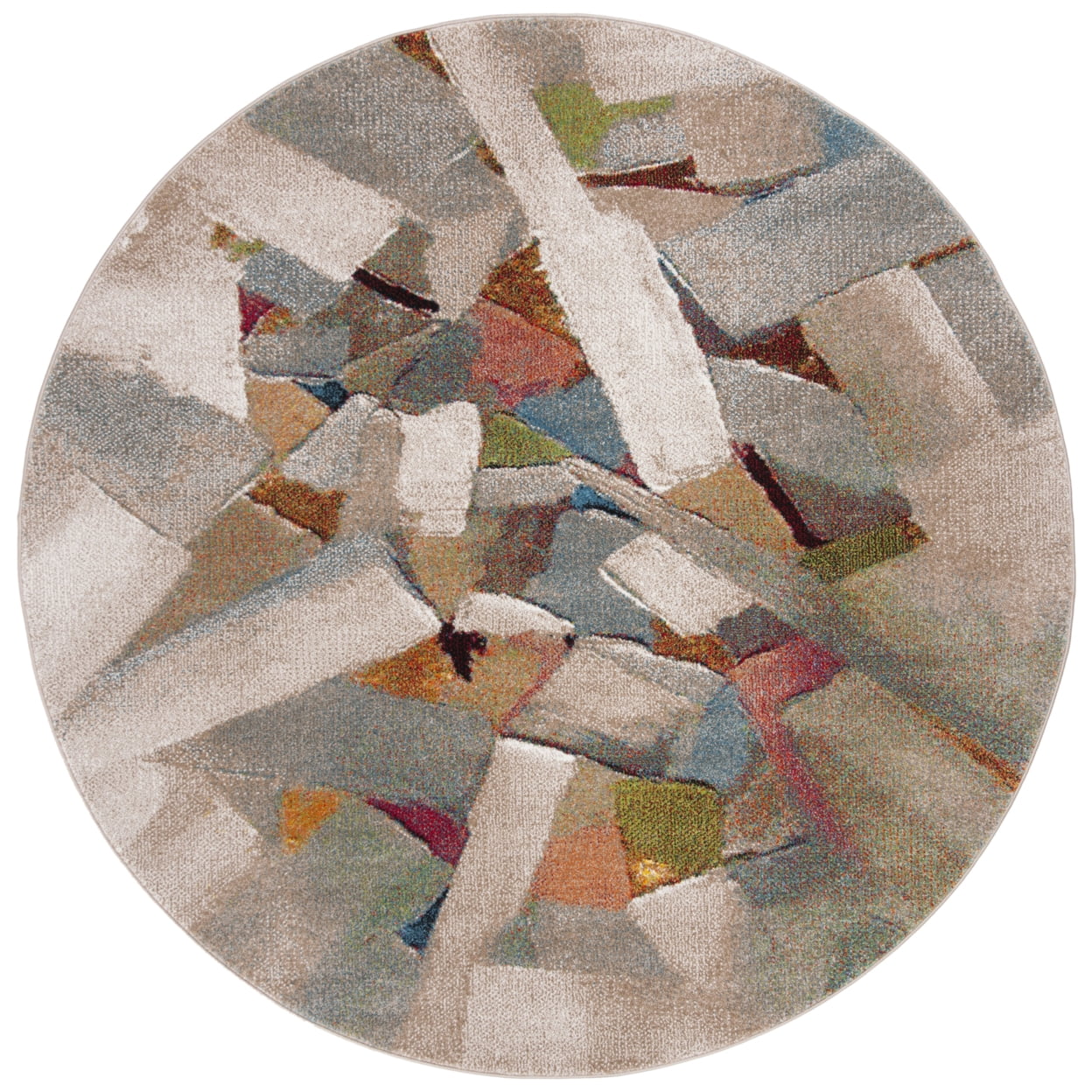 SAFAVIEH Porcello Harding Abstract Brush Strokes Area Rug, Grey/Multi, 2'7" x 5'