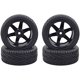 thumbnail image 5 of LINLIN 4 piezas de neumáticos de goma para coche RC y llantas de plástico compatibles con coches de carreras de turismo en carretera a escala 1/10 Traxxas HSP HPI Tamiya Sakura, 5 of 6