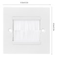 thumbnail image 1 of Placa de Pared Para Cable, Cubierta de Inserción de Puerto, Panel de Montaje de Salida, Cepillo de Prevención de Polvo, Evita la Entrada de Polvo y Plagas, Ideal para la Entrada, 1 of 7