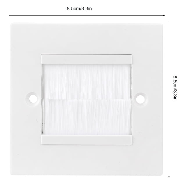 Placa de Pared Para Cable, Cubierta de Inserción de Puerto, Panel de Montaje de Salida, Cepillo de Prevención de Polvo, Evita la Entrada de Polvo y Plagas, Ideal para la Entrada