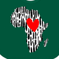 thumbnail image 4 of Inktastic Black History Month Ink Print African Heart Boys or Girls Baby Bib, 4 of 4